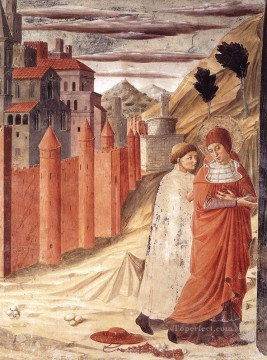 ベノッツォ・ゴッツォーリ Painting - 聖ヒエロニムスがアンティオキアから出発 ベノッツォ・ゴッツォーリ